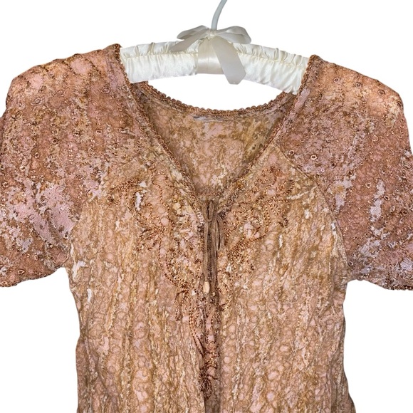 90s Boho Embroidered Top - Picture 3 of 10